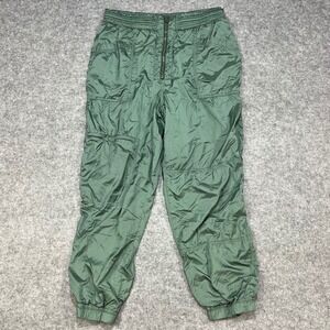 Free People Movement Green Nylon Track Pants Cargo Pockets Womens Med